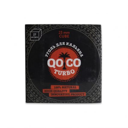 Уголь кокосовый Qoco turbo cube (25мм) 27 шт