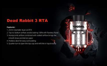 Бак Hellvape Dead Rabbit V3 RTA ( черный)