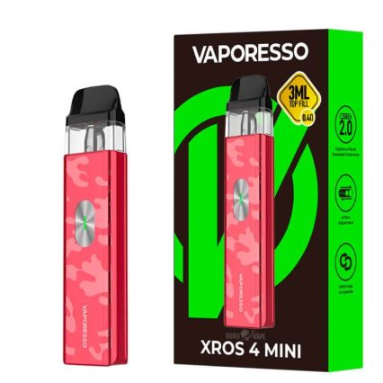 Вейп Vaporesso XROS 4 Mini Pod 1000 mAh Camo Red