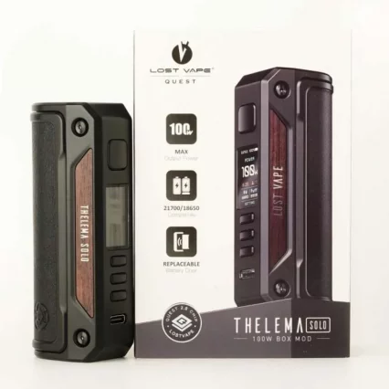 Бокс-мод Lost Vape Thelema Solo 100W ( Black Classic Black)